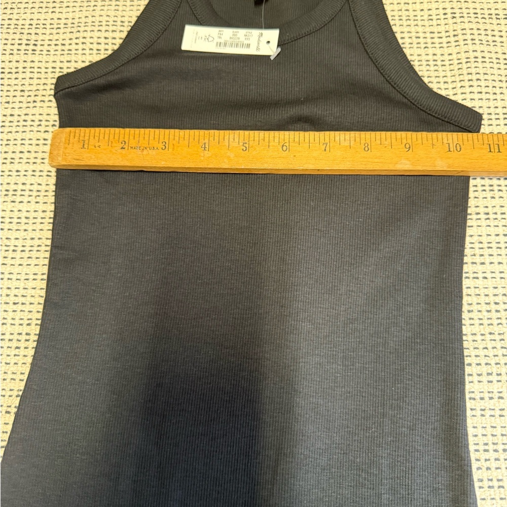 Madewell Supima Rib Black Racerback Mini Dress - Picture 5 of 7